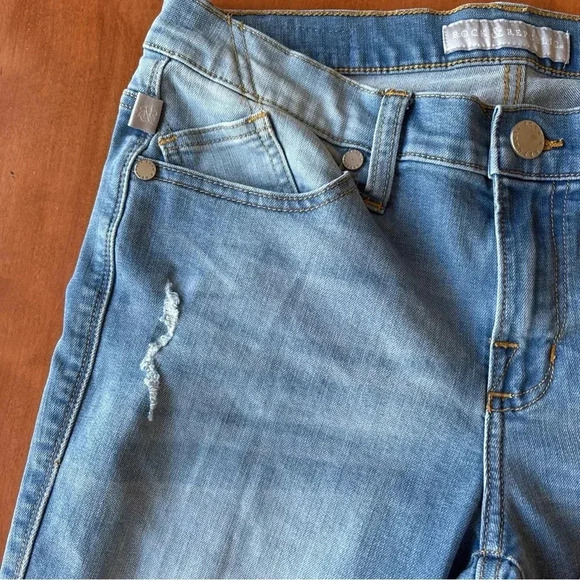 Rock Republic Embossed Skinny Jeans Light Wash Mid Rise Women’s Sz 10 - Picture 4 of 12